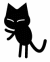 a dancing black cat